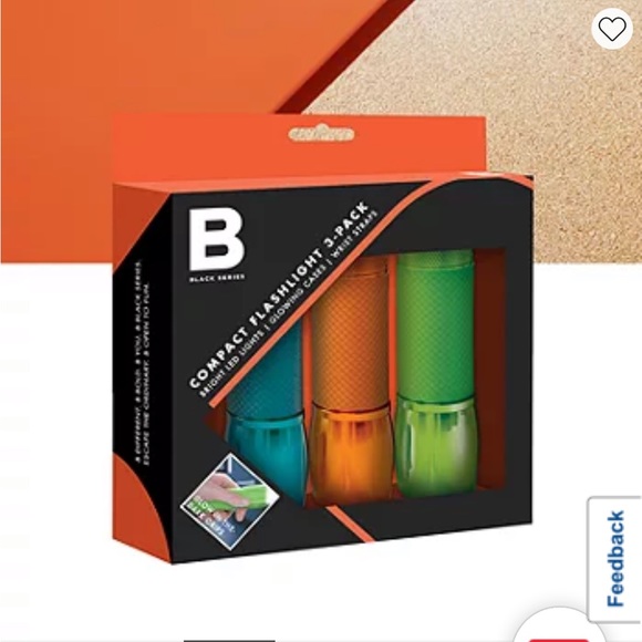 NWT Black Series 3-piece Rubberized Glow in the Dark LED Flashlights - Picture 4 of 7